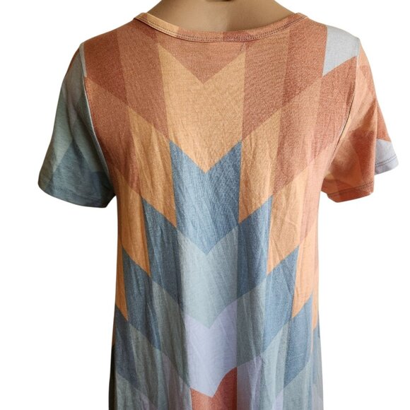 Lularoe Dress Women's S Aztec Carli Southwestern Comfy Stretch Geometric - Picture 4 of 9